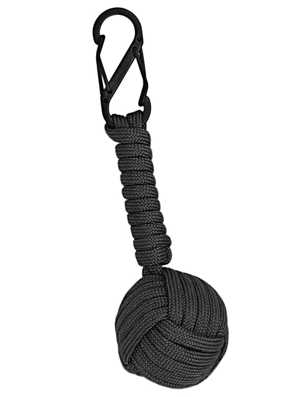 llavero bola cuerda paracord negra