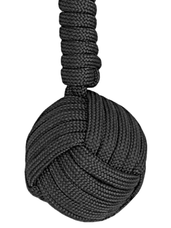llavero bola cuerda paracord negra