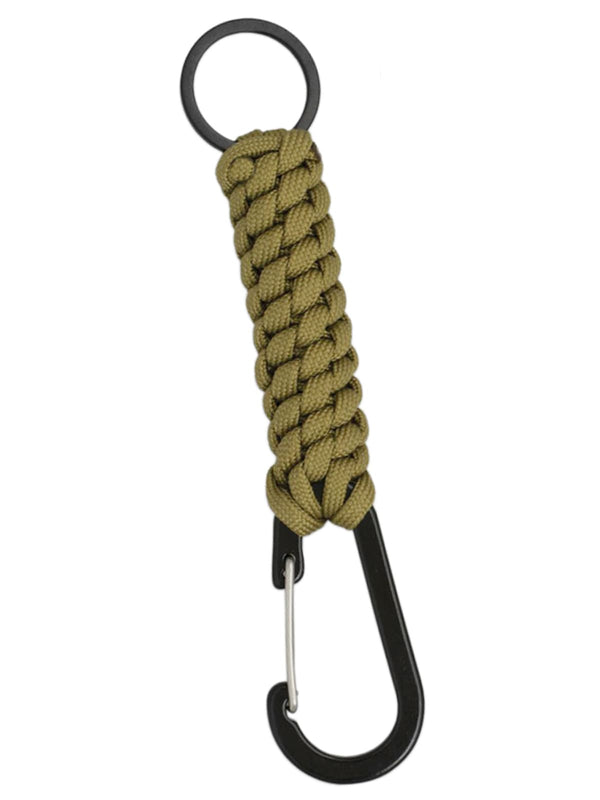 llavero trenza cuerda paracord caqui