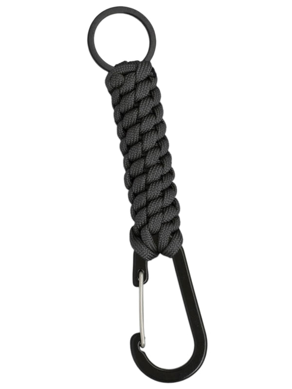 llavero trenza cuerda paracord negra