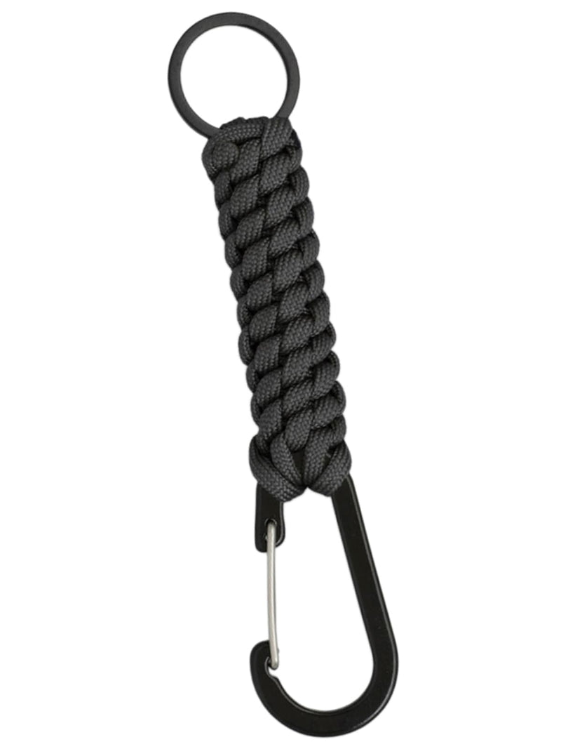 llavero trenza cuerda paracord negra
