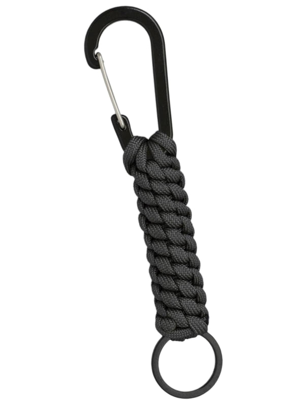llavero trenza cuerda paracord negra