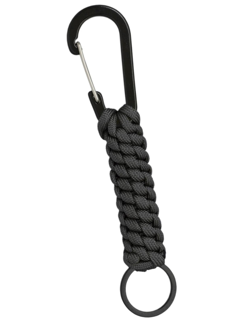 llavero trenza cuerda paracord negra