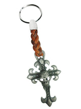 llavero cruz medieval con calavera