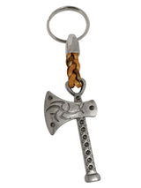llavero zamak hacha vikinga