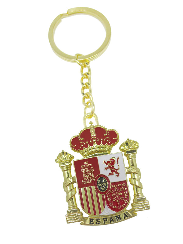llavero escuro España dorado