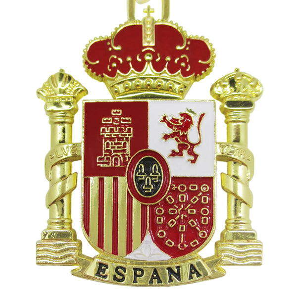 llavero escuro España dorado