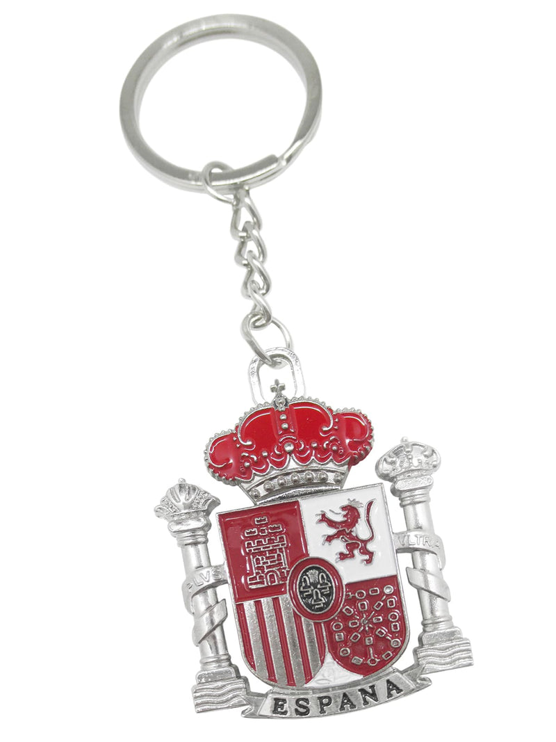 llavero escudo España plata