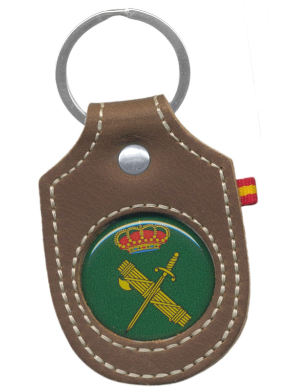 llavero marron logo Guardia Civil