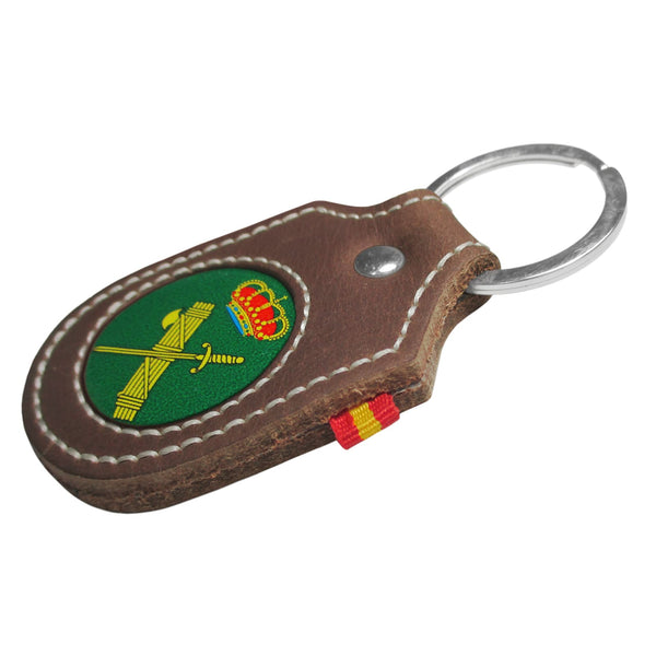 llavero marron logo Guardia Civil