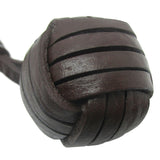 llavero piel nudo marinero marron
