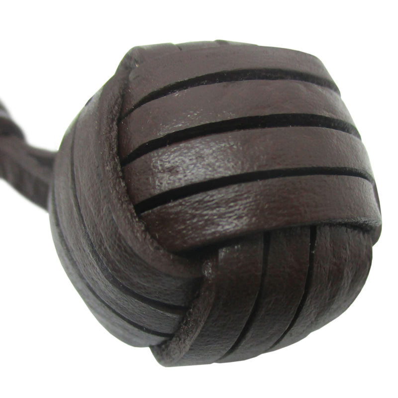 llavero piel nudo marinero marron
