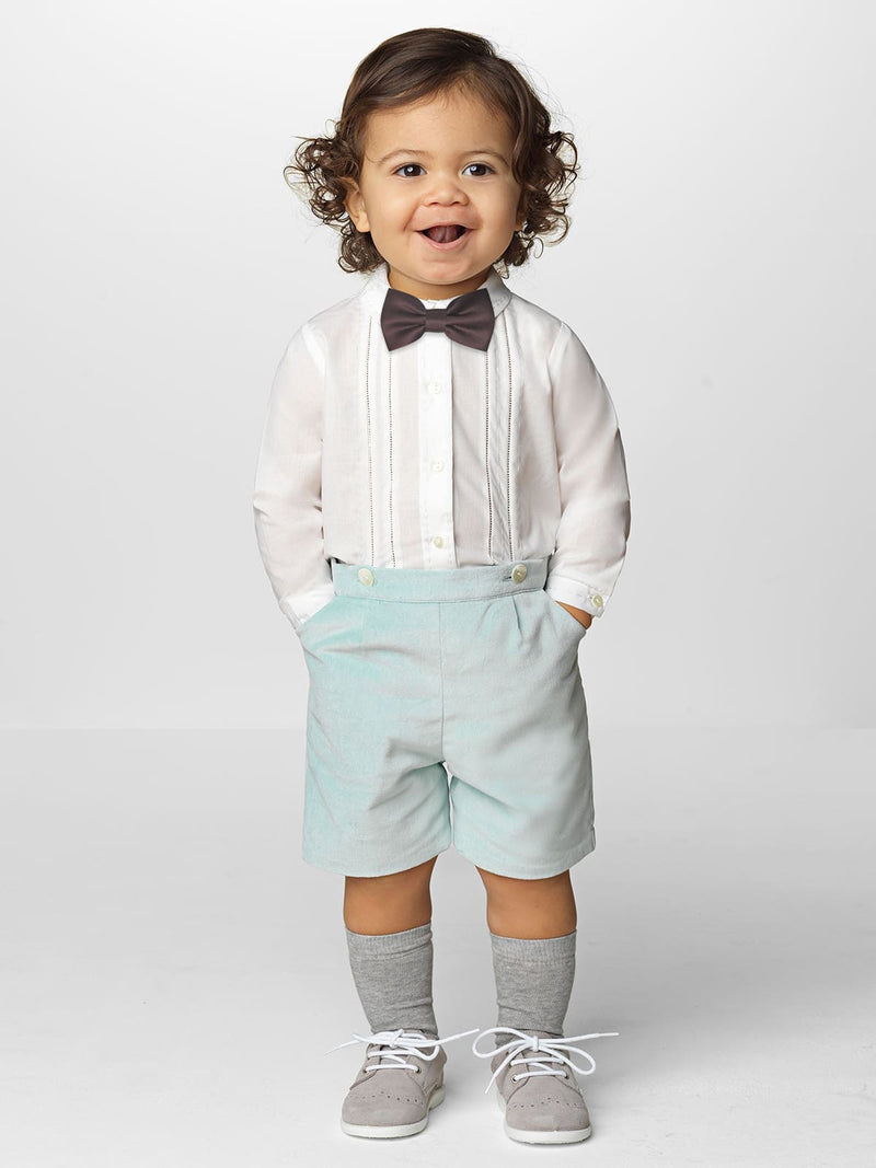 pajarita baby seda marron