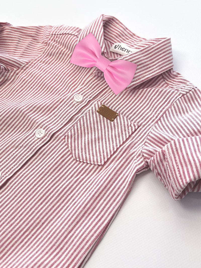 pajarita baby seda rosa