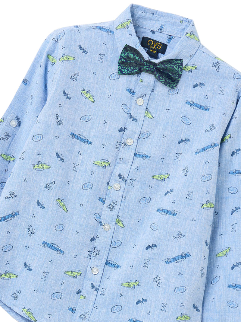 pajarita niño seda artificial azul marino motivo floral