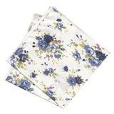 pañuelo bolsillo algodon blanco flores