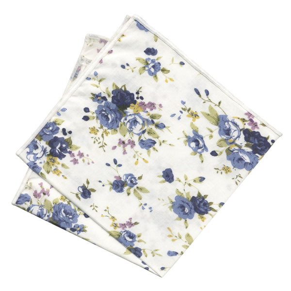 pañuelo bolsillo algodon blanco flores