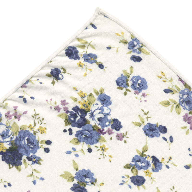 pañuelo bolsillo algodon blanco flores