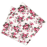 pañuelo bolsillo algodon blanco flores