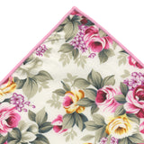 pañuelo bolsillo algodon blanco flores