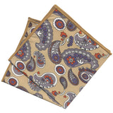 pañuelo bolsillo algodon camel cachemir