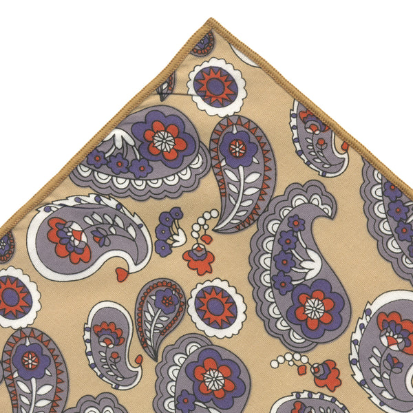 pañuelo bolsillo algodon camel cachemir