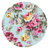 pañuelo bolsillo algodon azul celeste flores