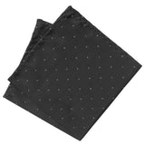 pañuelo bolsillo negro microtopos plata