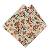 pañuelo bolsillo niño beige flores