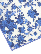 pañuelo bolsillo niño blanco flores azul royal