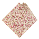 pañuelo bolsillo niño color crema flores rosas