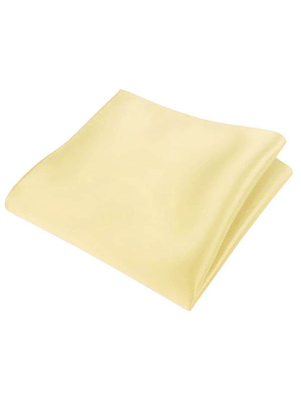 pañuelo de bolsillo saten amarillo vainilla