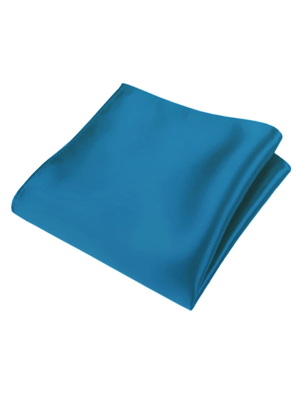pañuelo de bolsillo saten azul azafata