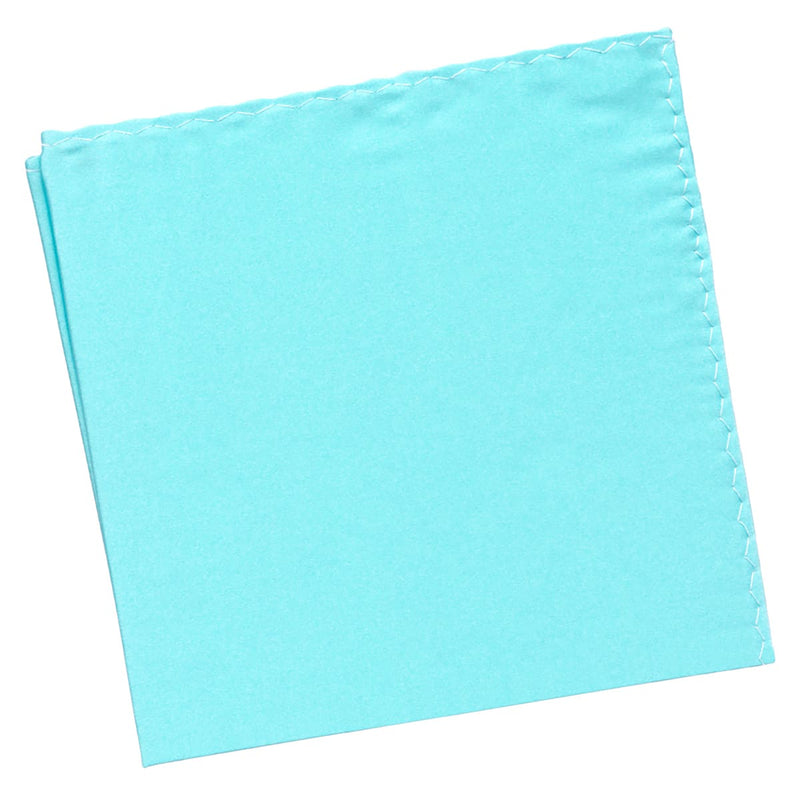 pañuelo de bolsillo saten azul cian