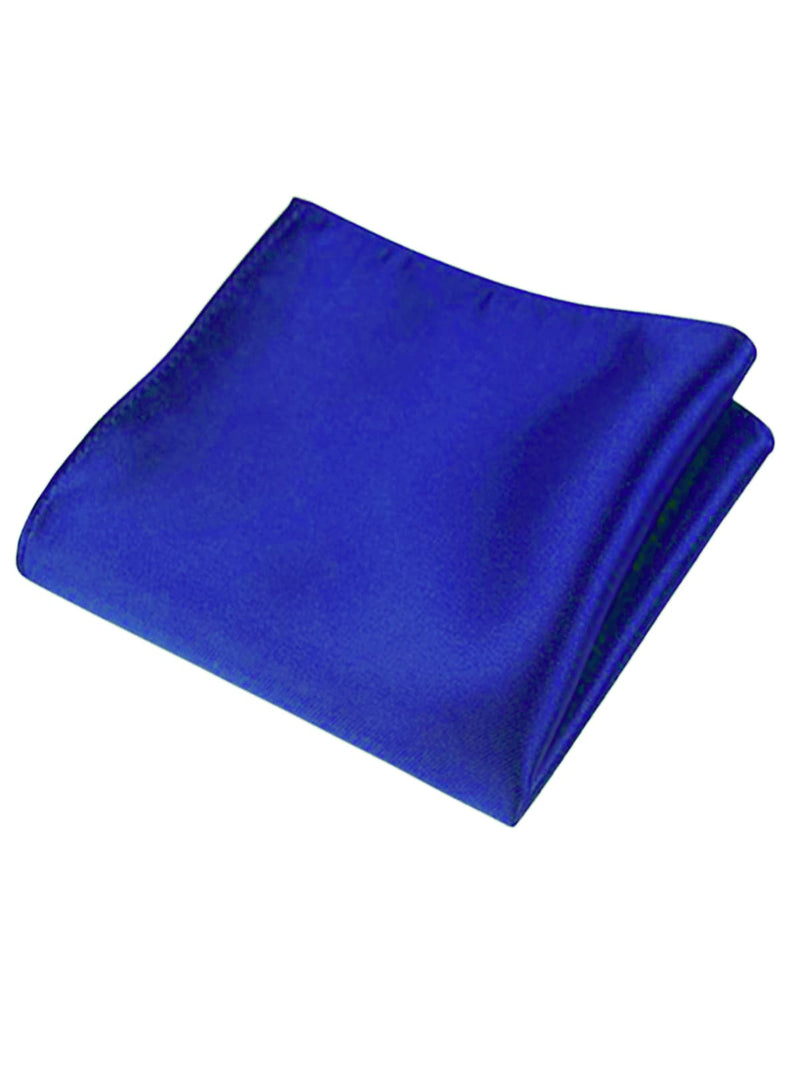 pañuelo de bolsillo saten azul electrico