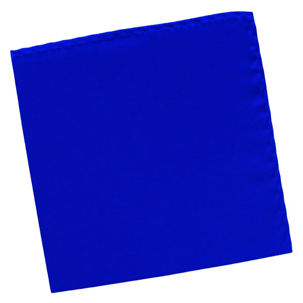 pañuelo de bolsillo saten azul electrico