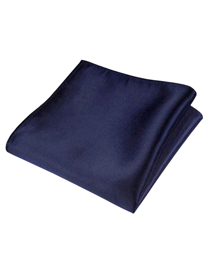 pañuelo de bolsillo saten azul marino