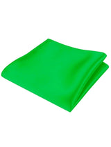 pañuelo de bolsillo saten verde fluor