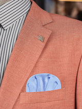 carton pañuelo bolsillo azul celeste topitos plata