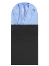 carton pañuelo bolsillo azul celeste topitos plata