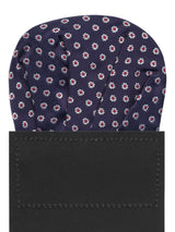 carton pañuelo bolsillo azul marino florecillas