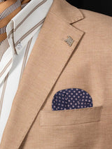 carton pañuelo bolsillo azul marino florecillas