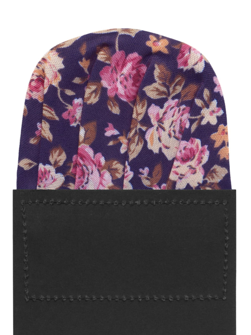 carton pañuelo bolsillo azul marino flores