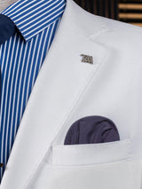 carton pañuelo de bolsillo azul marino topos