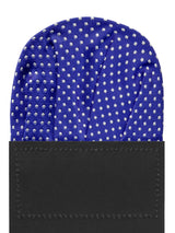 carton pañuelo de bolsillo azulon topos  blancos