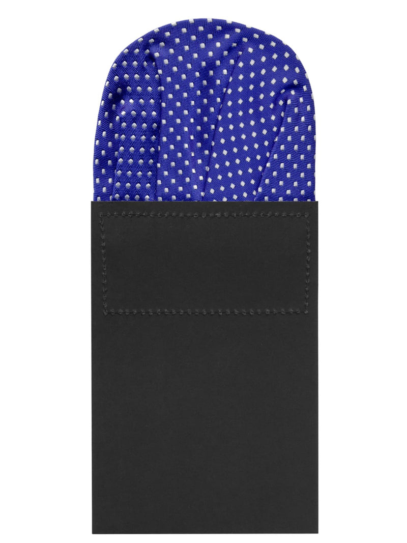 carton pañuelo de bolsillo azulon topos  blancos