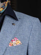 carton pañuelo bolsillo beige flores