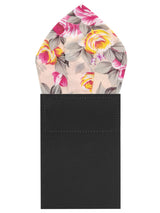 carton pañuelo bolsillo beige flores