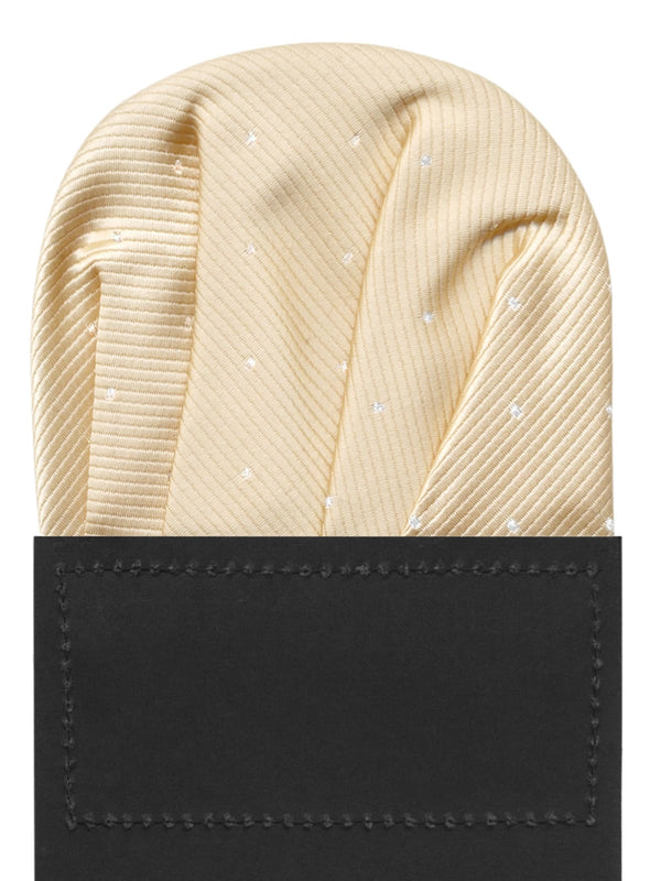 carton pañuelo bolsillo beige topitos plata