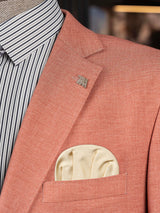 carton pañuelo bolsillo beige topitos plata